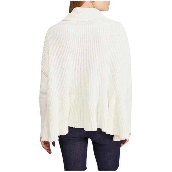 FREE PEOPLE Ivory Ribbed Oversized Super Slouchy Layer Cake Cowl Neck S… - Picture 9 of 11